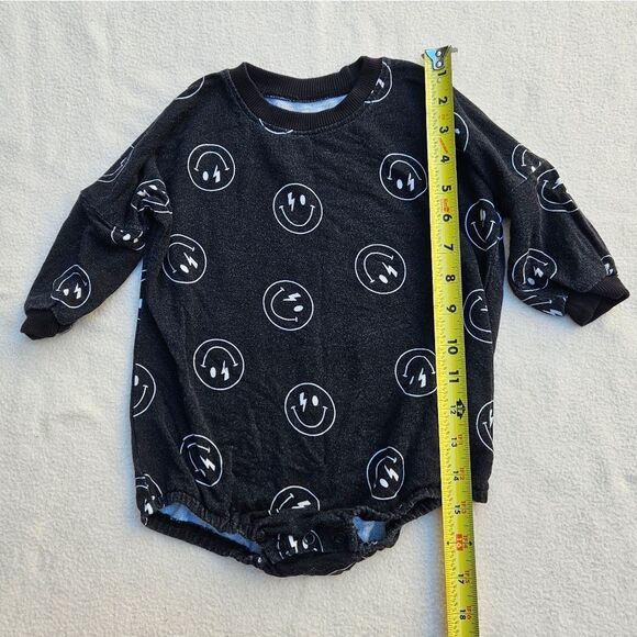 Brixton Phoenix Black and White Smiley Face Bubble Romper 12-18M - Picture 3 of 9